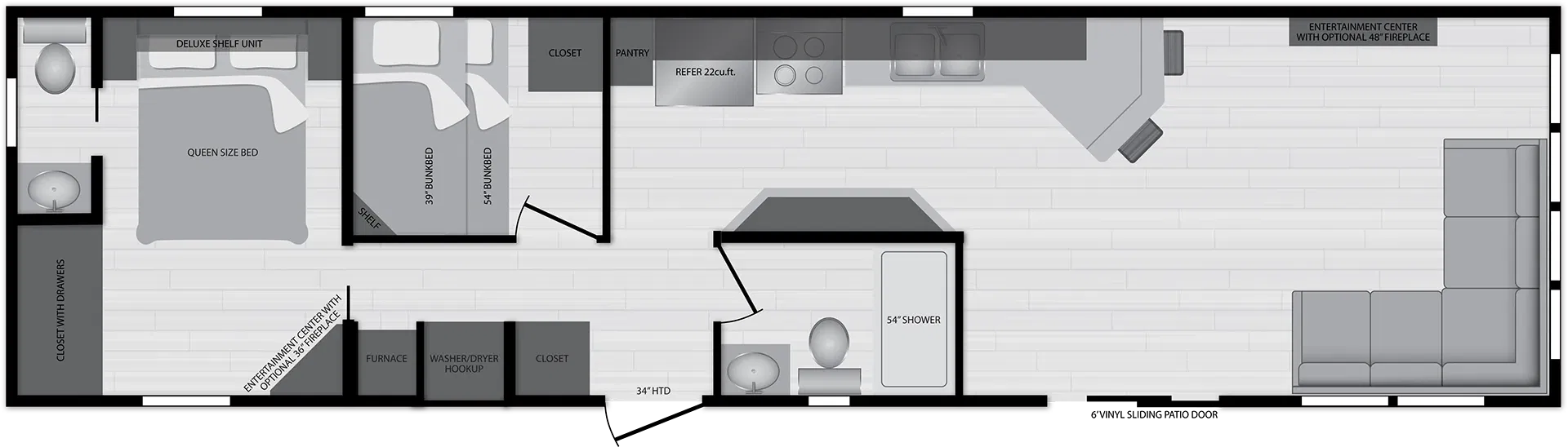 Canadian 4987 floor plan home features