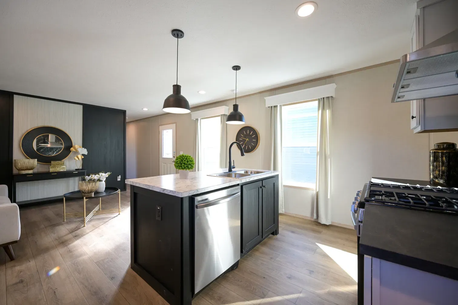 Tiger's eye kitchen home features