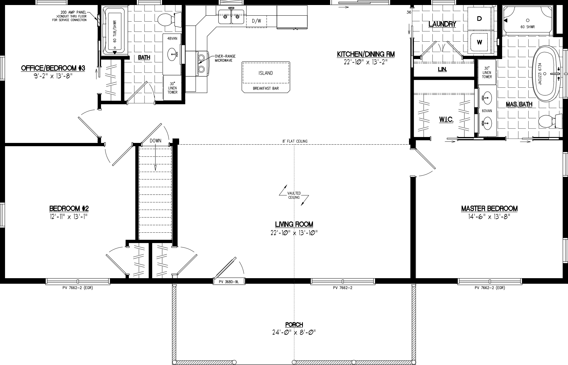 Alpine 2856 floor plan home features