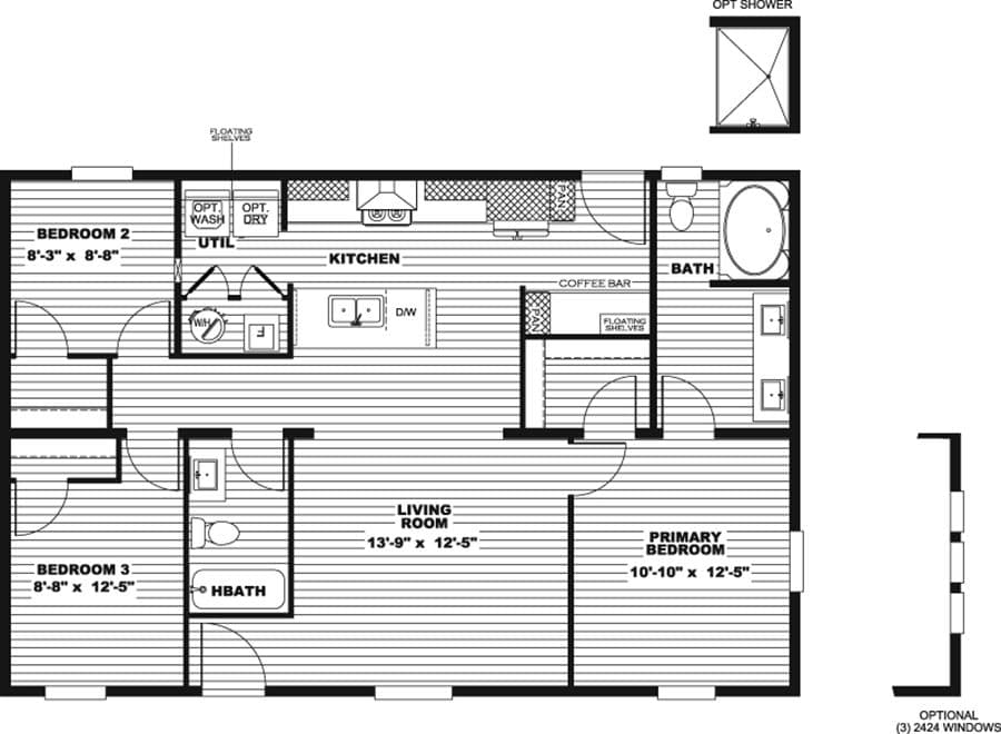 Drake floor plan home features