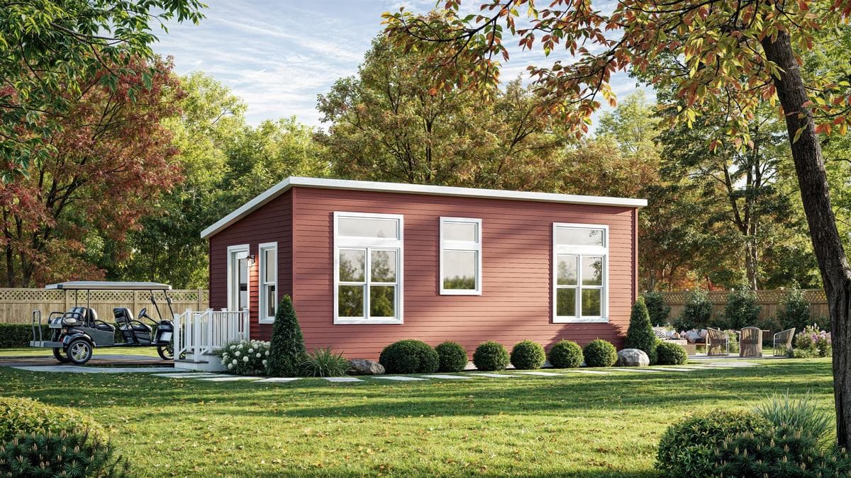 Knoll hero, elevation, and exterior home features