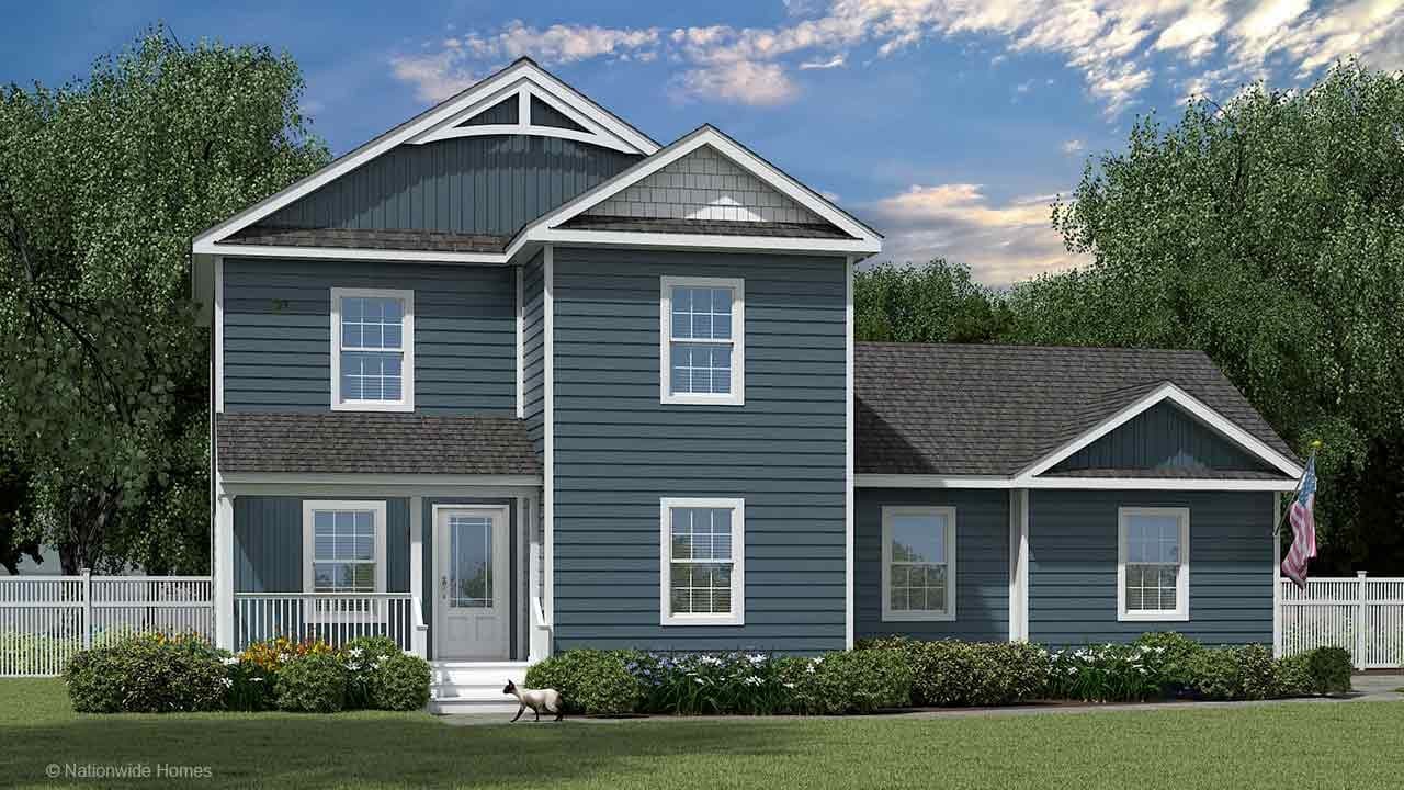 Chatham i two story elevation and exterior home features