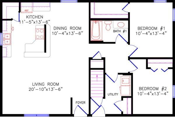 Northwood 1917 floor plan home features