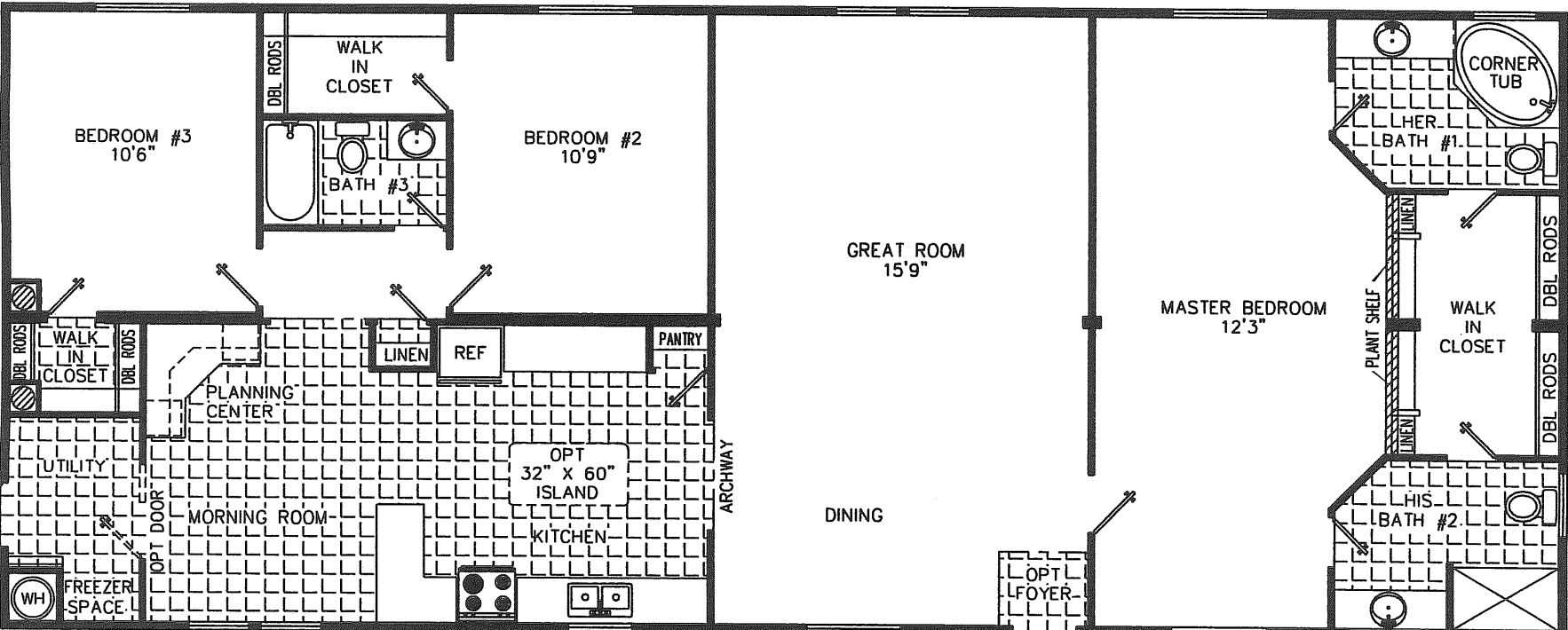 Jack and jill 2866 floor plan home features