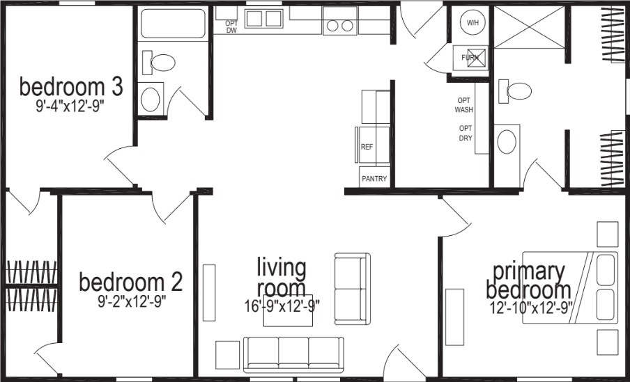Superior 3905 floor plan home features
