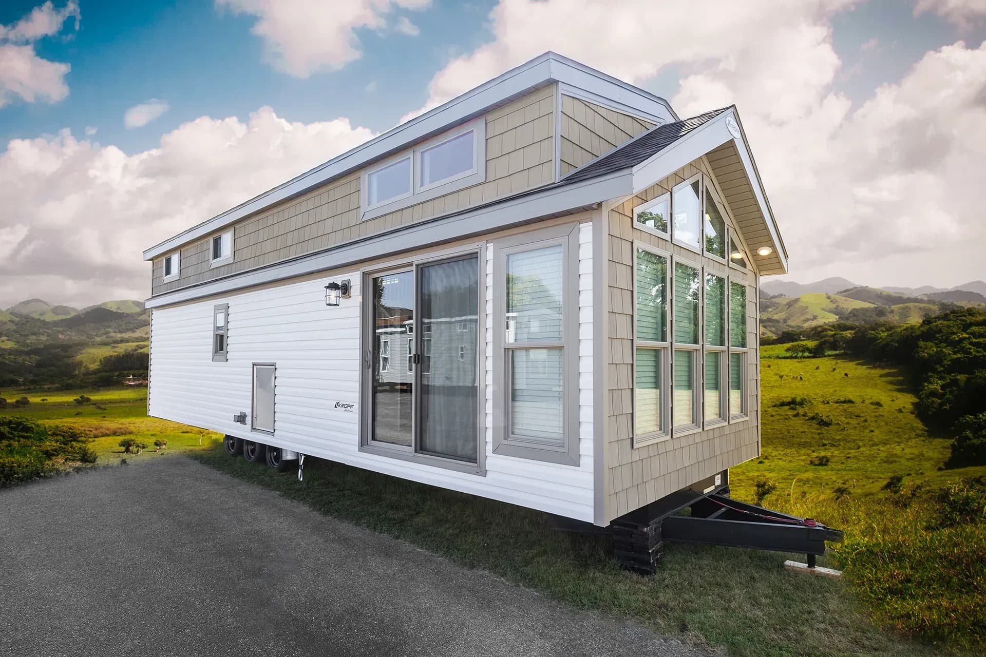 Island hero, elevation, and exterior home features