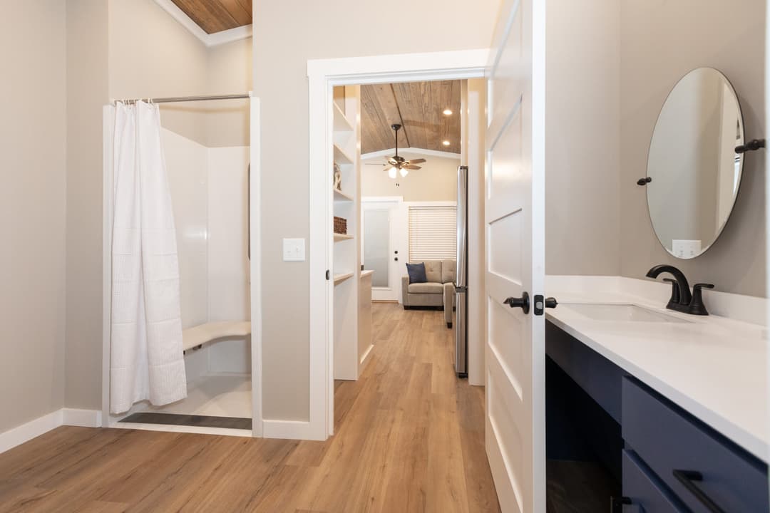 Blue springs bathroom home features