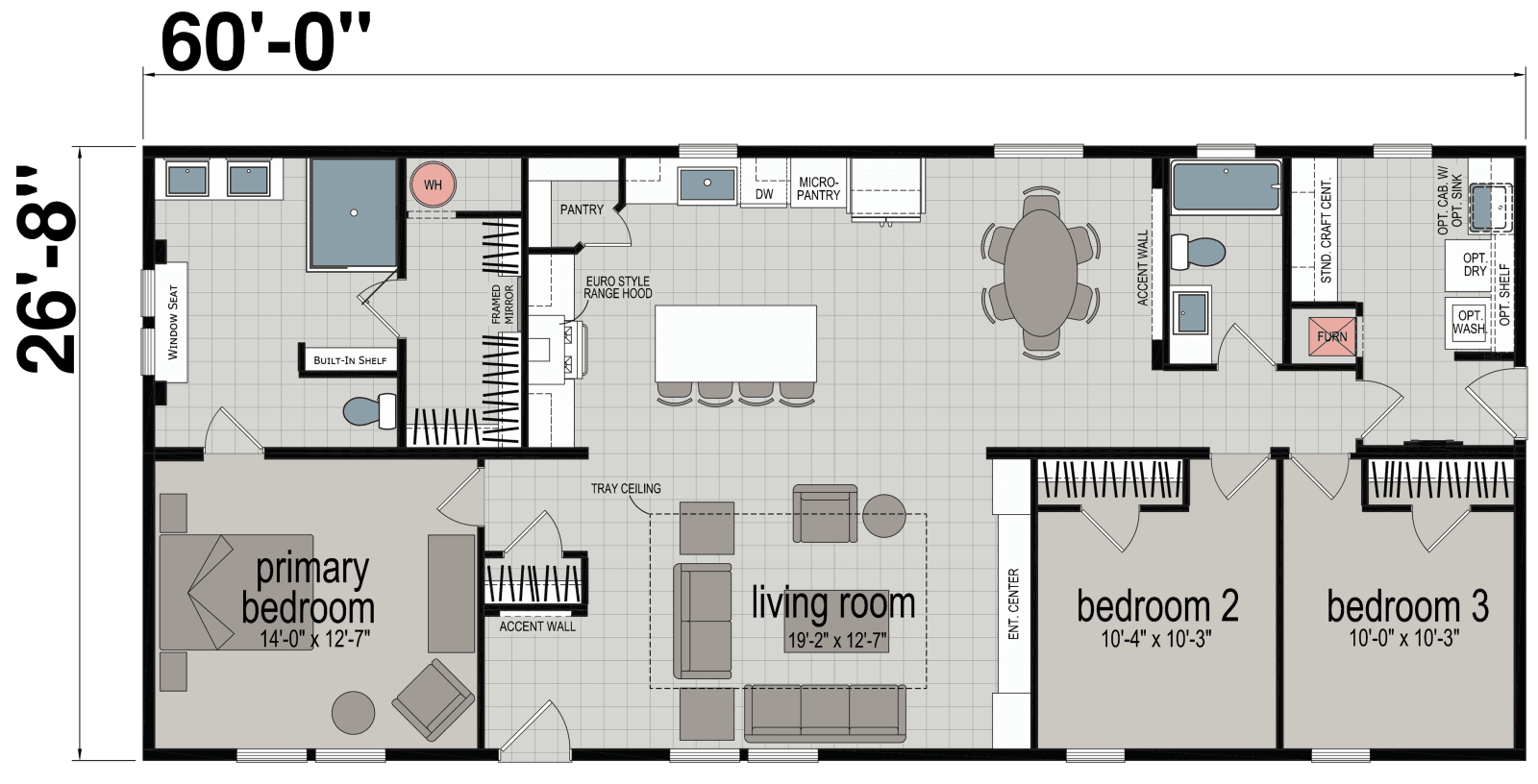Elevate 60 floor plan home features
