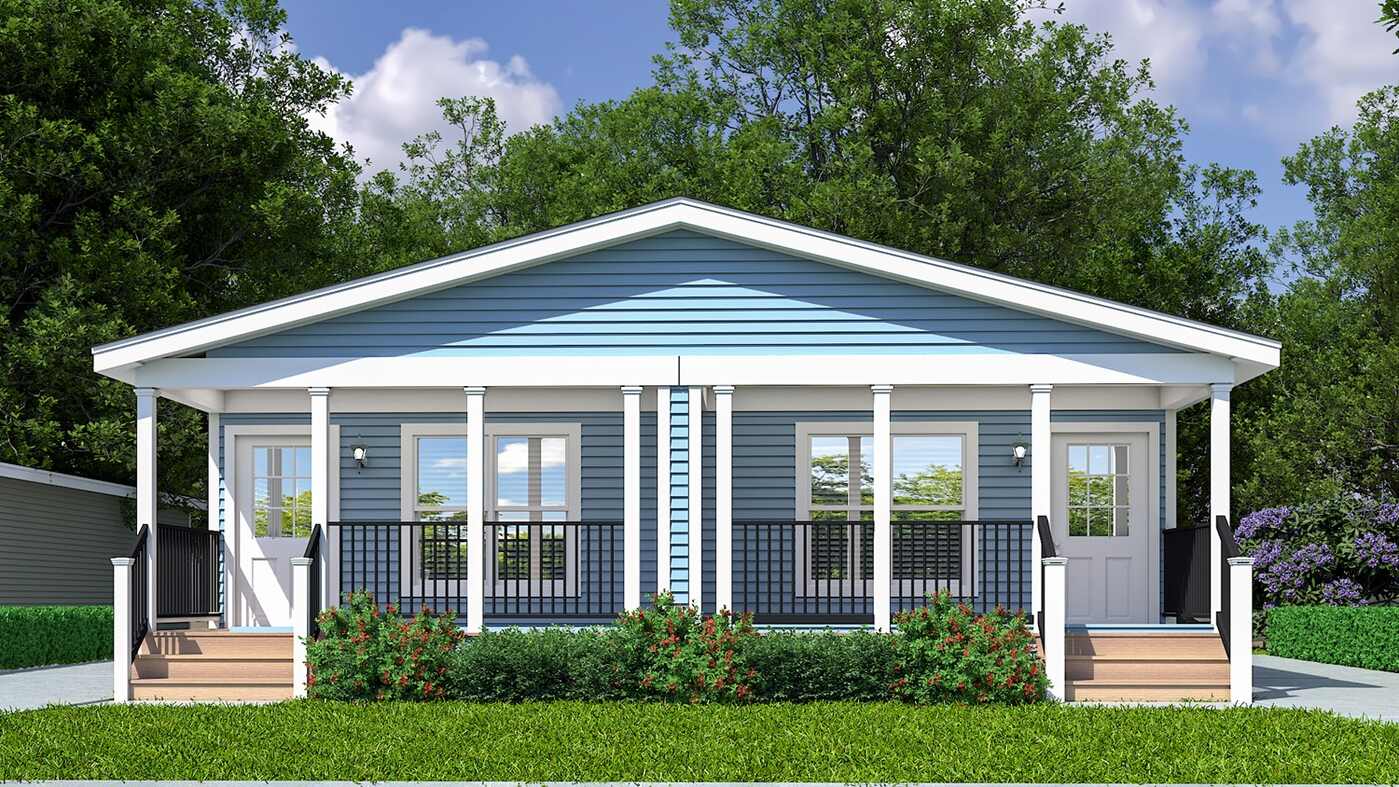 Cumberland duplex hero, elevation, and exterior home features