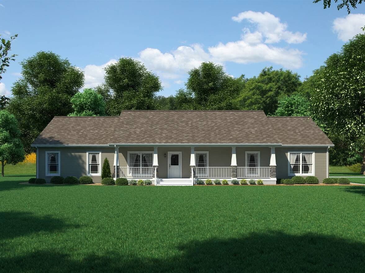 Greenfield 32764a hero, elevation, and exterior home features