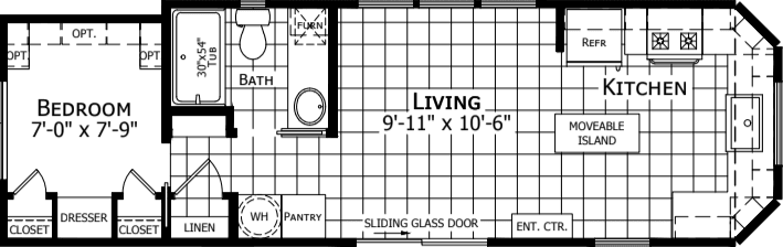 Park model a905 floor plan home features
