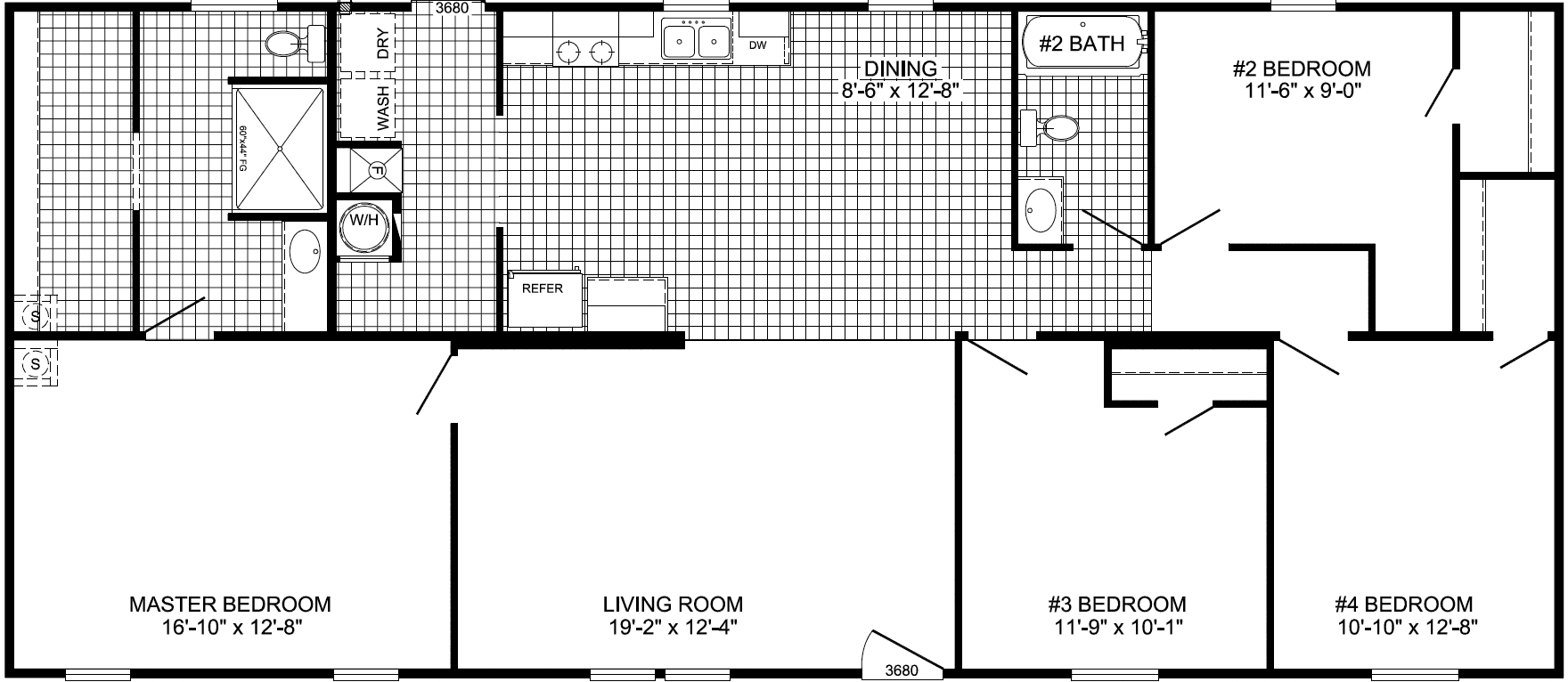 The earnhardt floor plan home features
