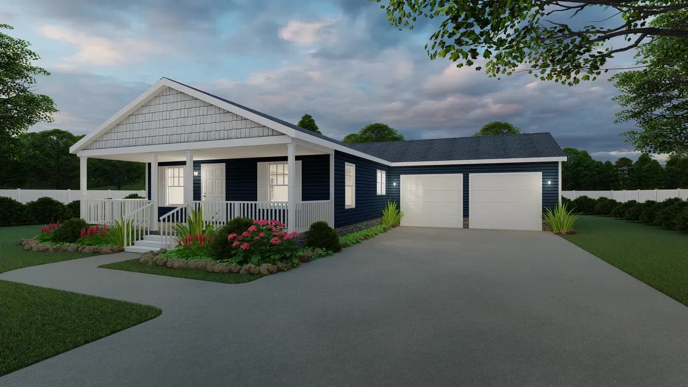 Center st hero, elevation, and exterior home features