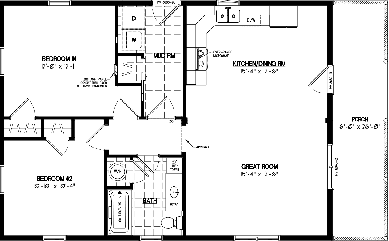 Settler 2636 floor plan home features