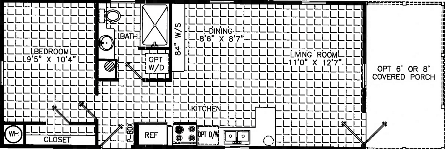 Vacation cottage floor plan home features