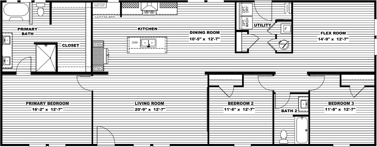 Crockett floor plan home features