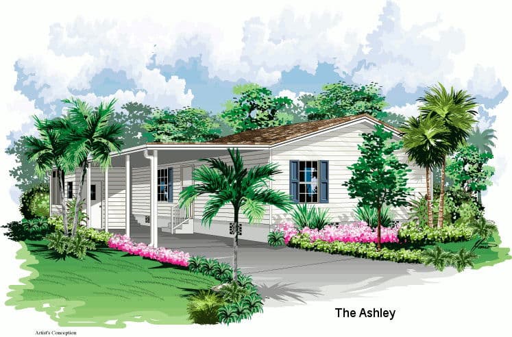 Ashley 2856 hero, elevation, and exterior home features