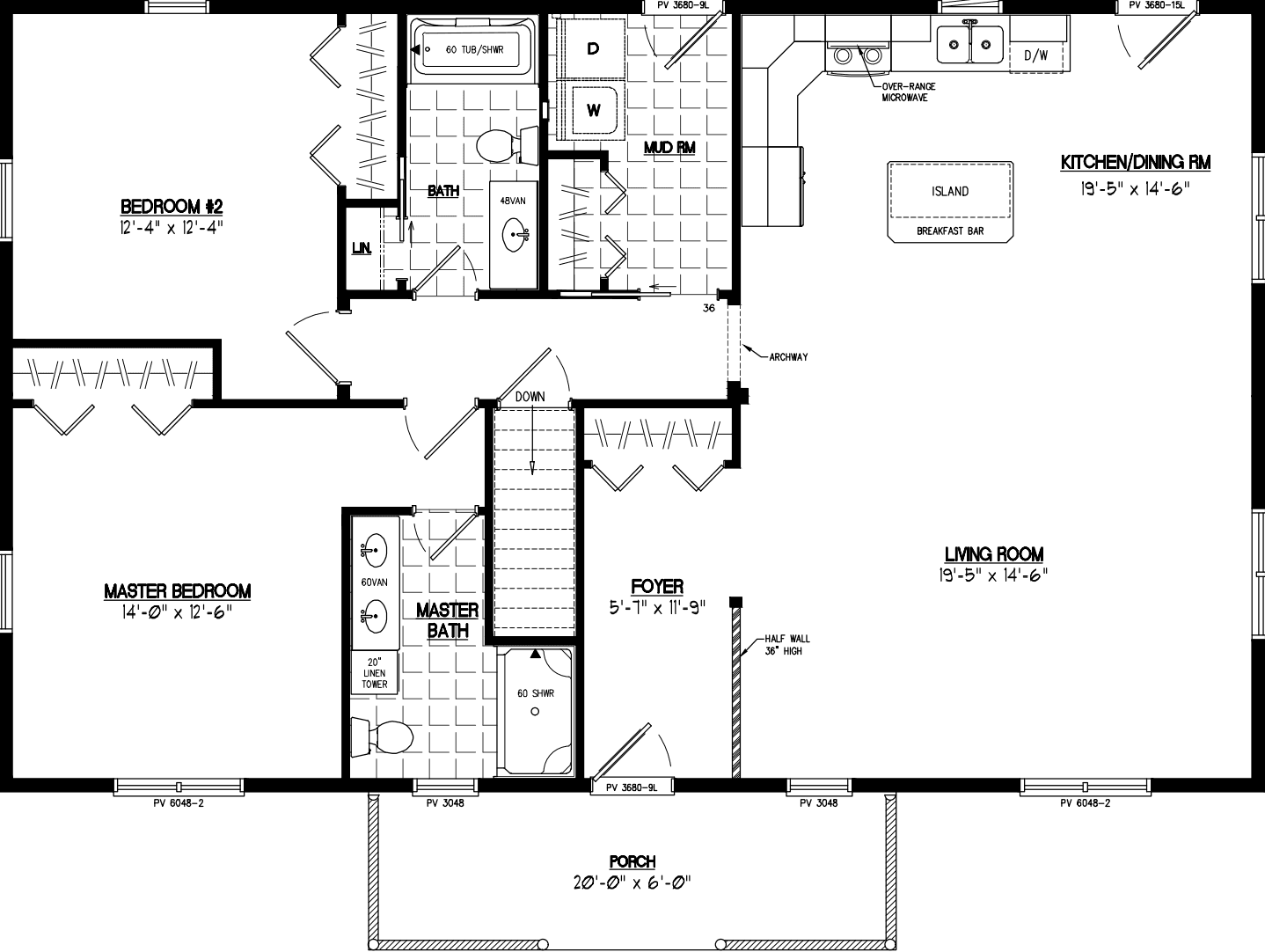 Pioneer 3048 floor plan home features
