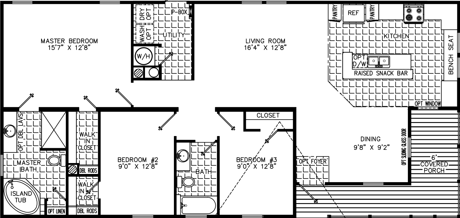 Myranda 2856 floor plan home features