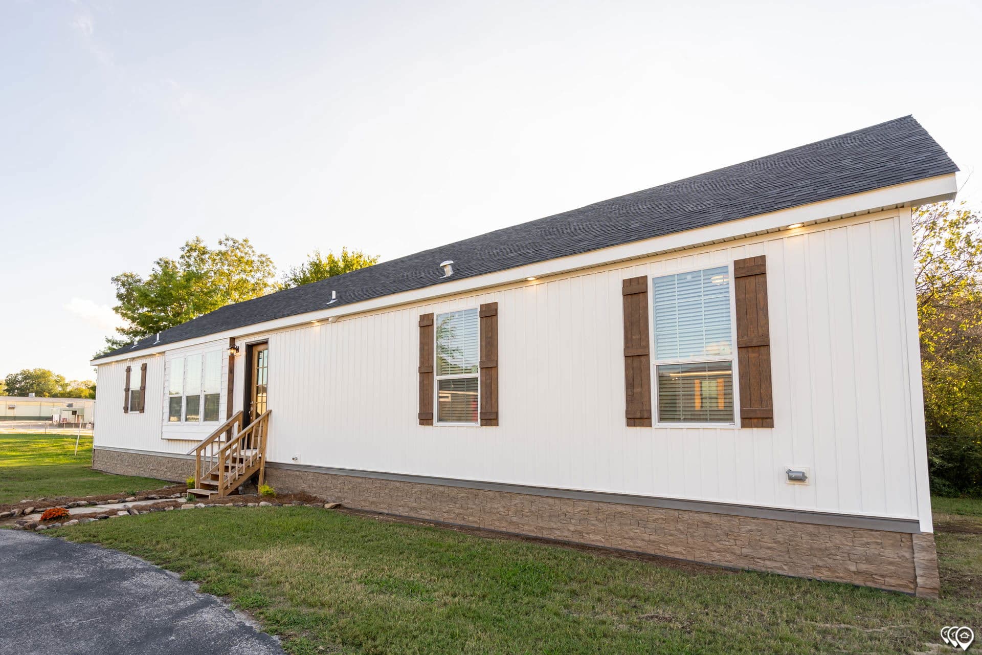 The riverview elevation and exterior home features