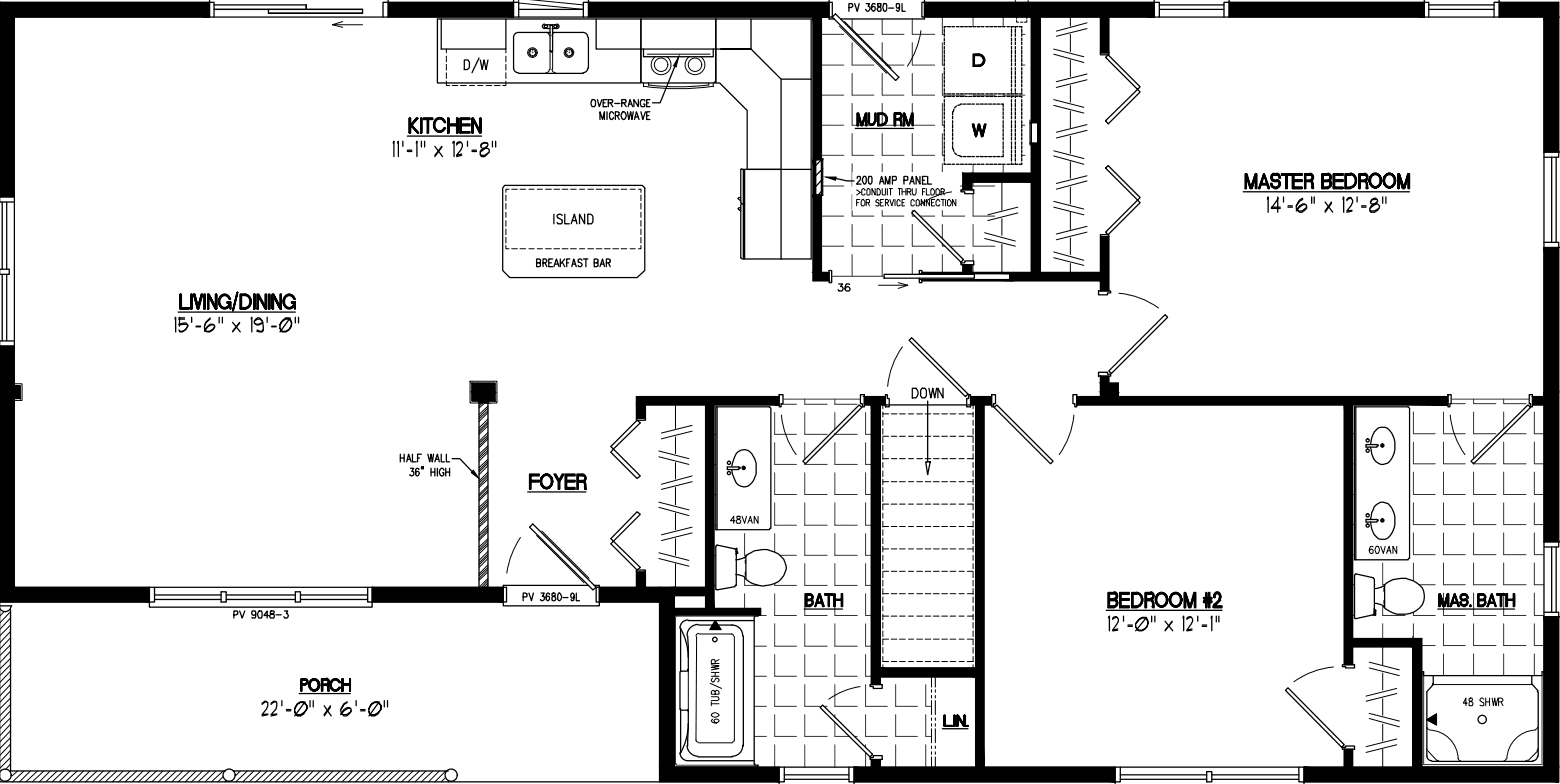 Frontier 2652 floor plan home features