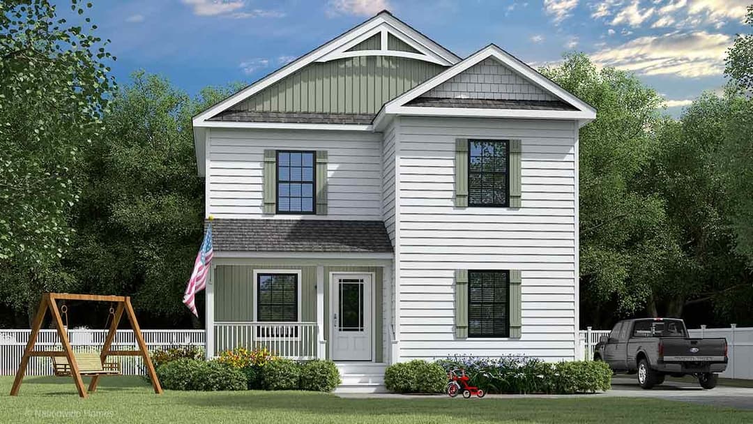 Chatham i two story elevation and exterior home features