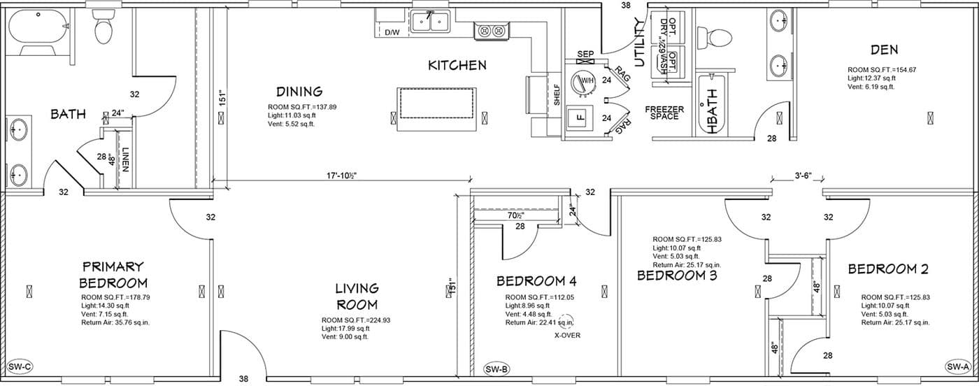 Legend 28x68 - 29leg28684bh floor plan home features