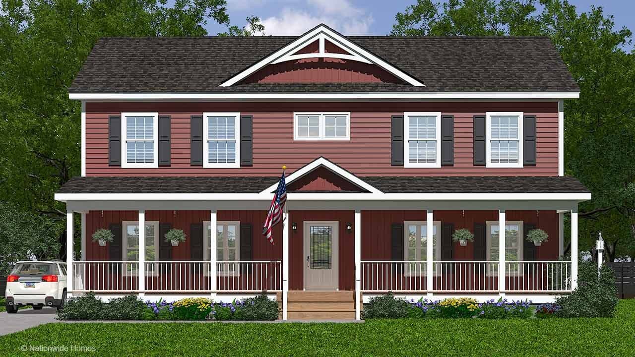 Tradition two story hero, elevation, and exterior home features