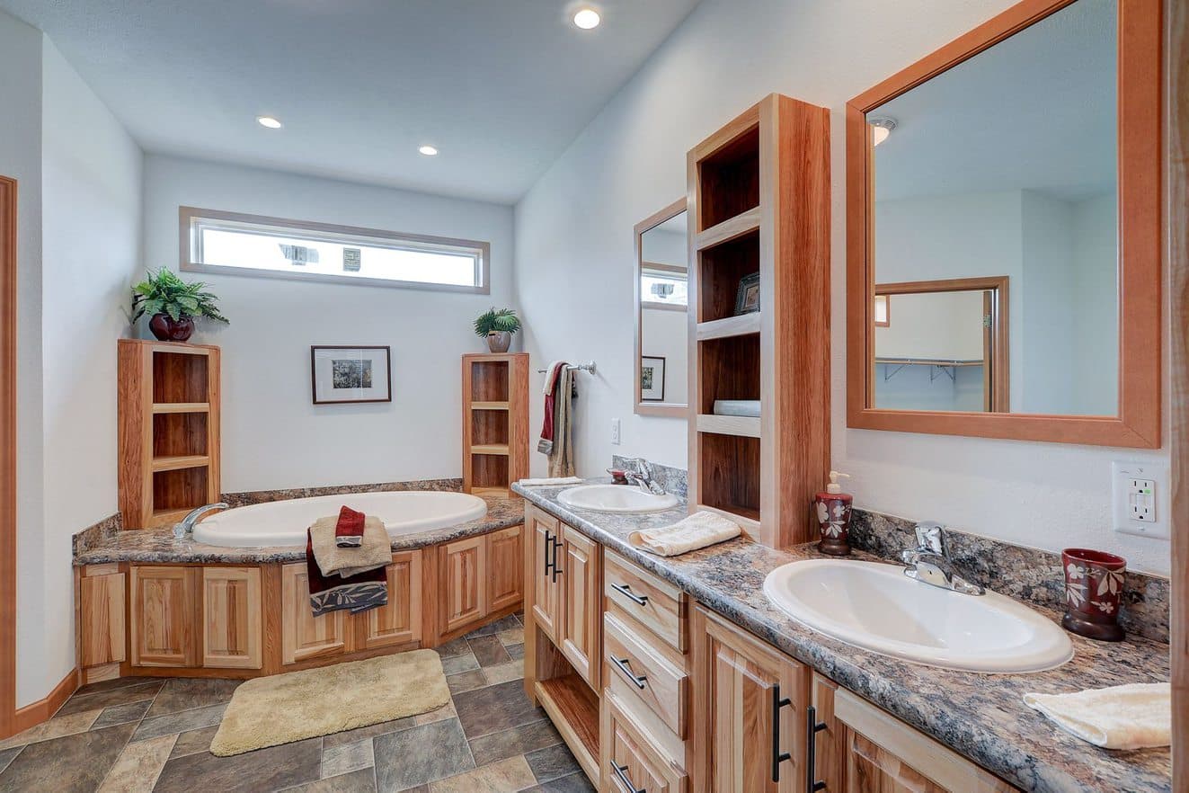 The forest heights 185003 bathroom home features