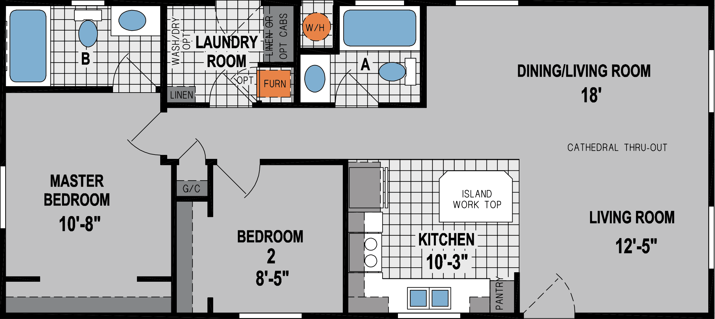 Amber cove 4602ctc floor plan home features