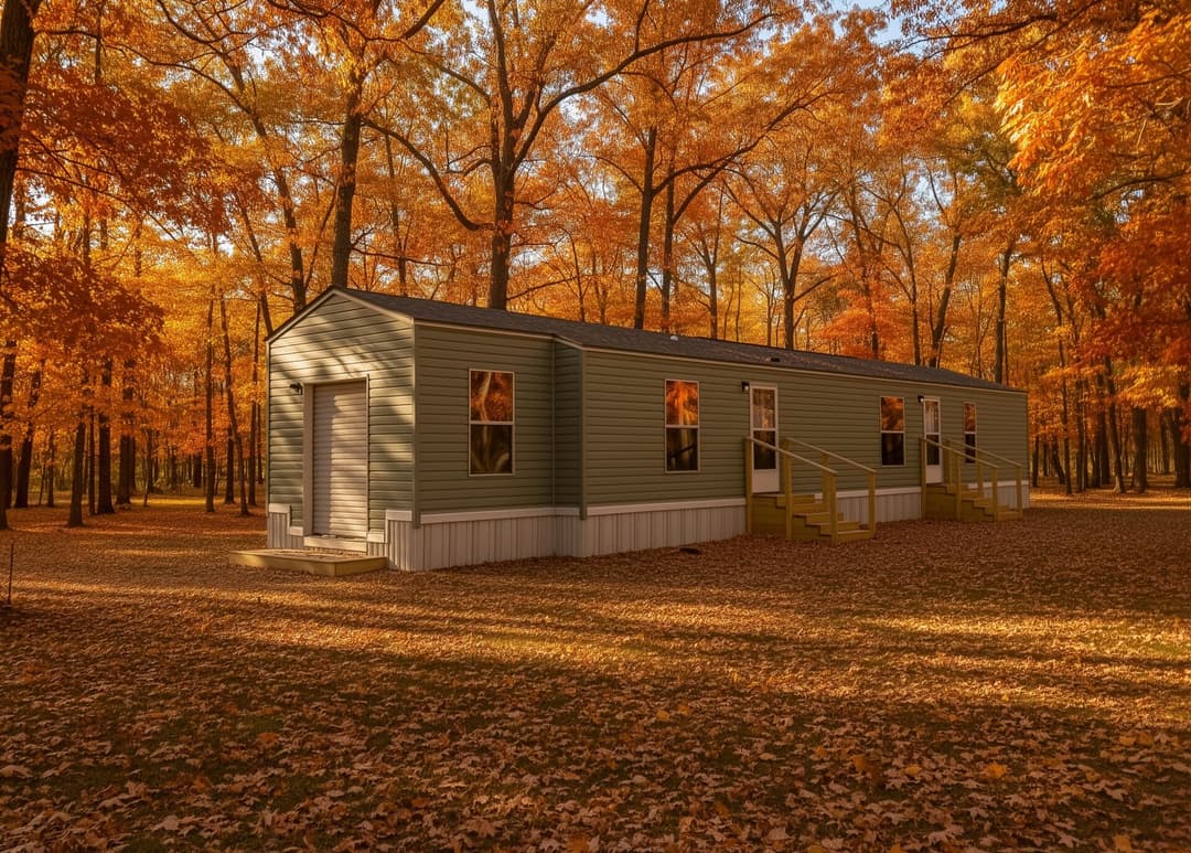 Singlewide s-16×64-32c shed hero, elevation, and exterior home features