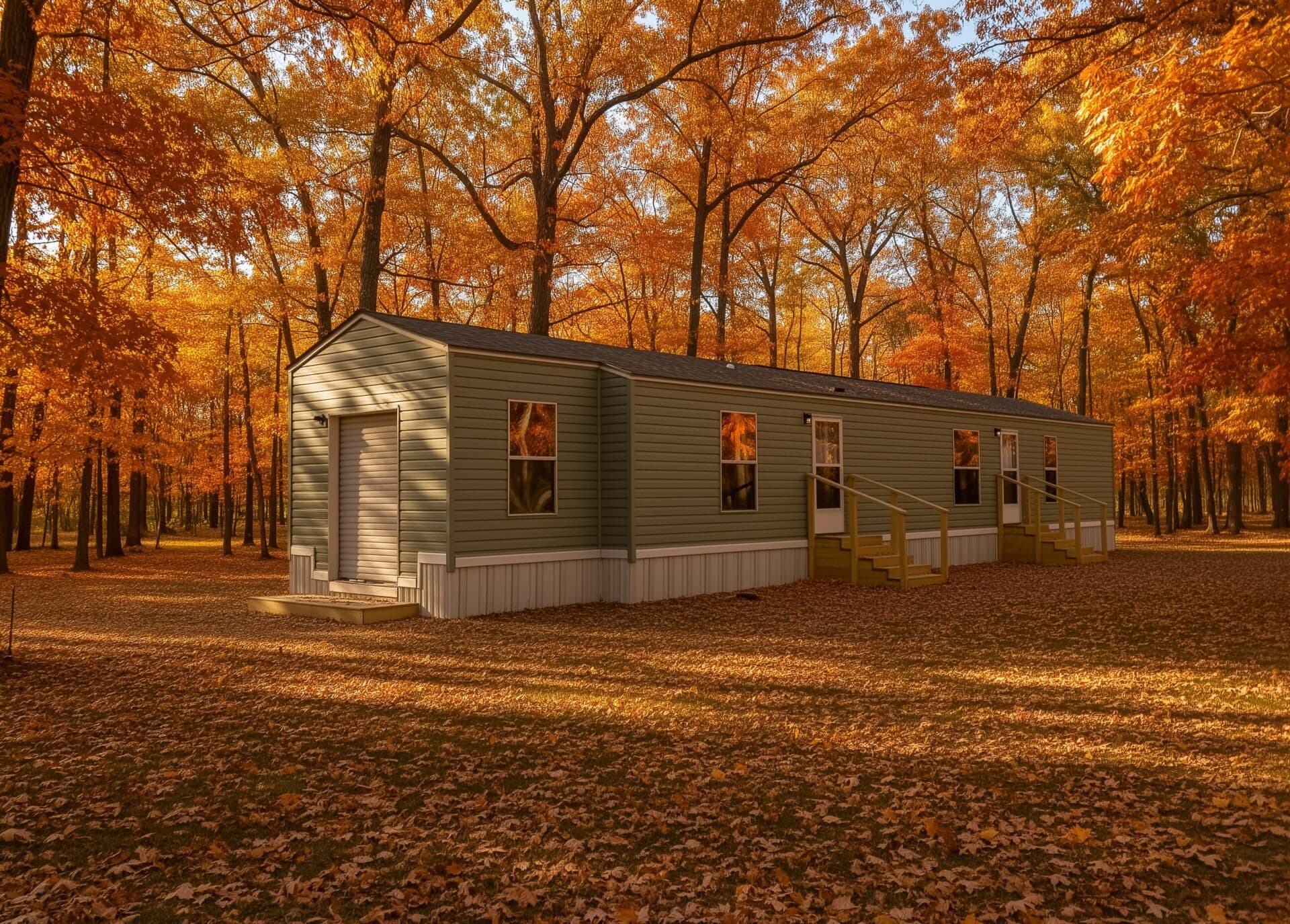 Singlewide s-16×64-32c shed hero, elevation, and exterior home features