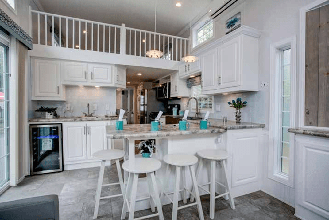 Park models kitchen home features