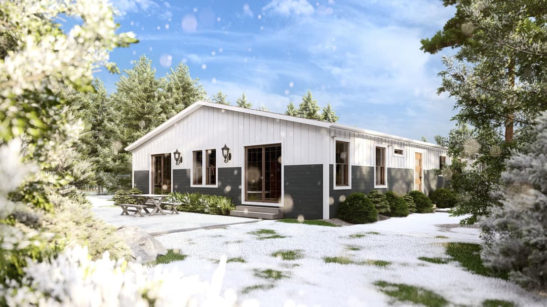 Model 16 exterior home features