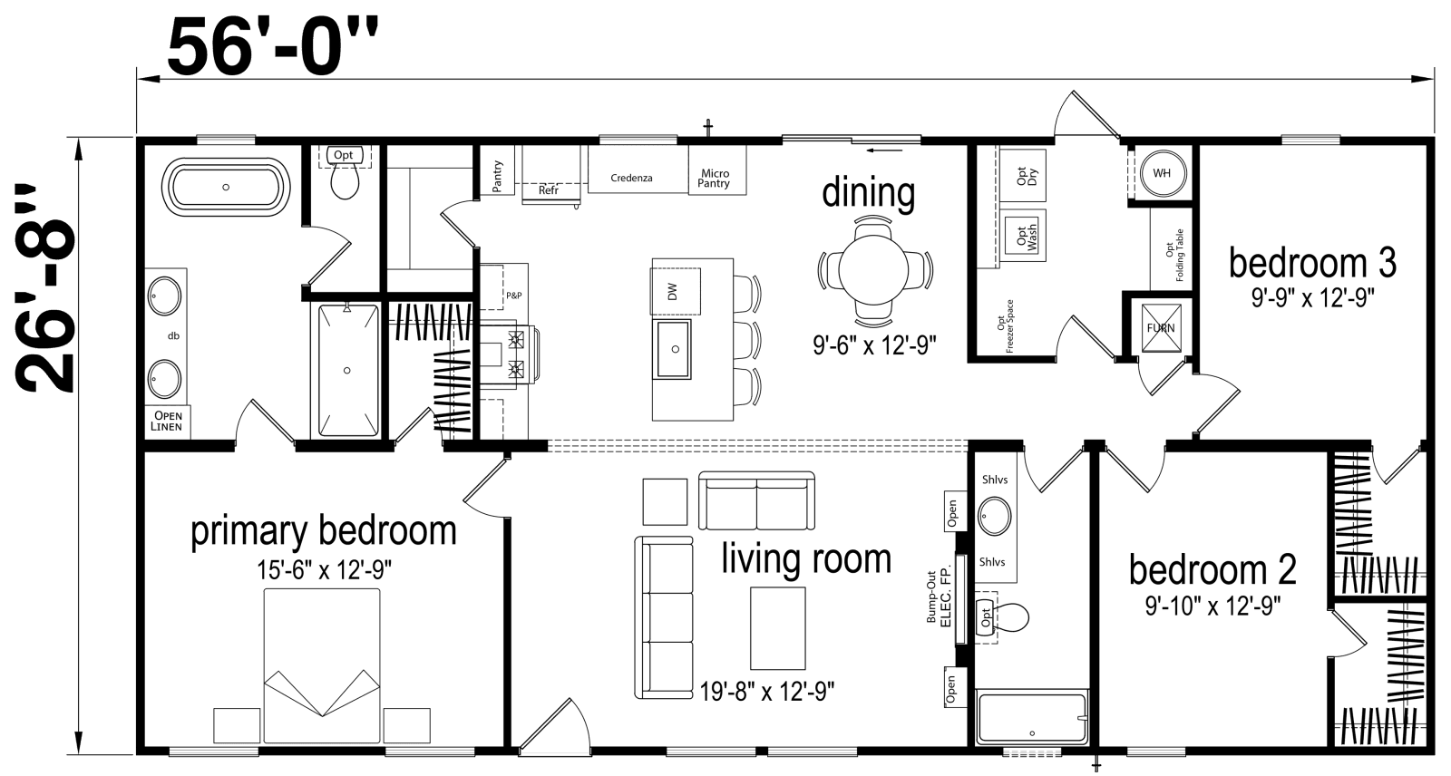 Cedar creek 2856h32108 floor plan and hero home features