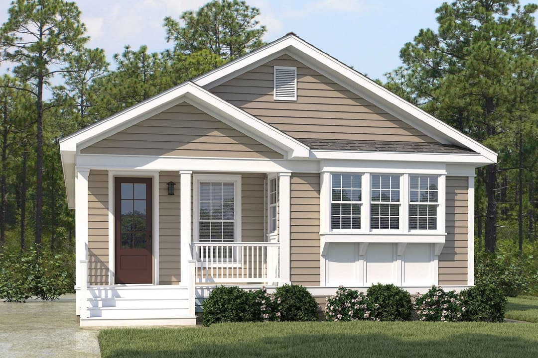 Coach house elevation and exterior home features