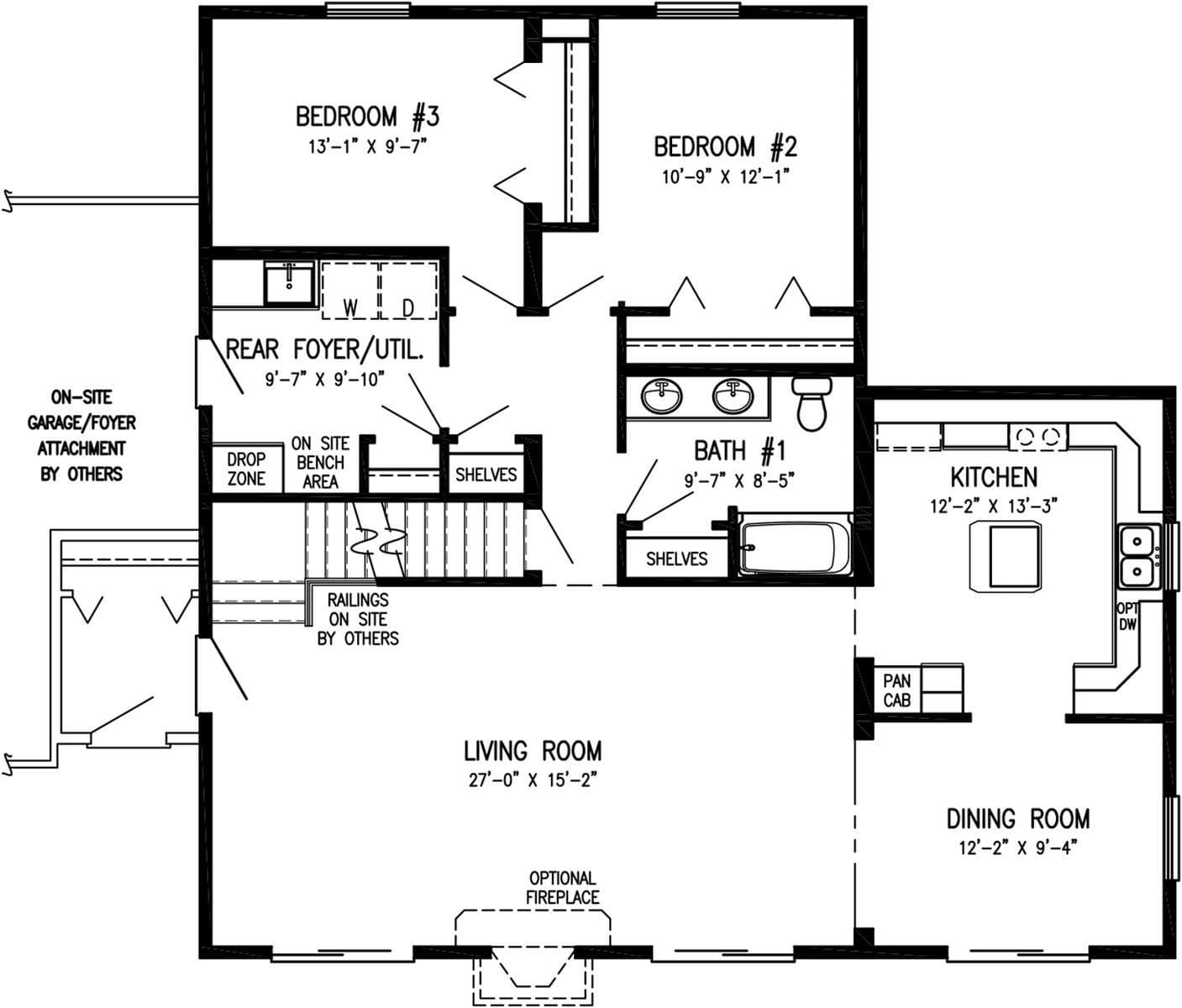 Timber trail floor plan home features