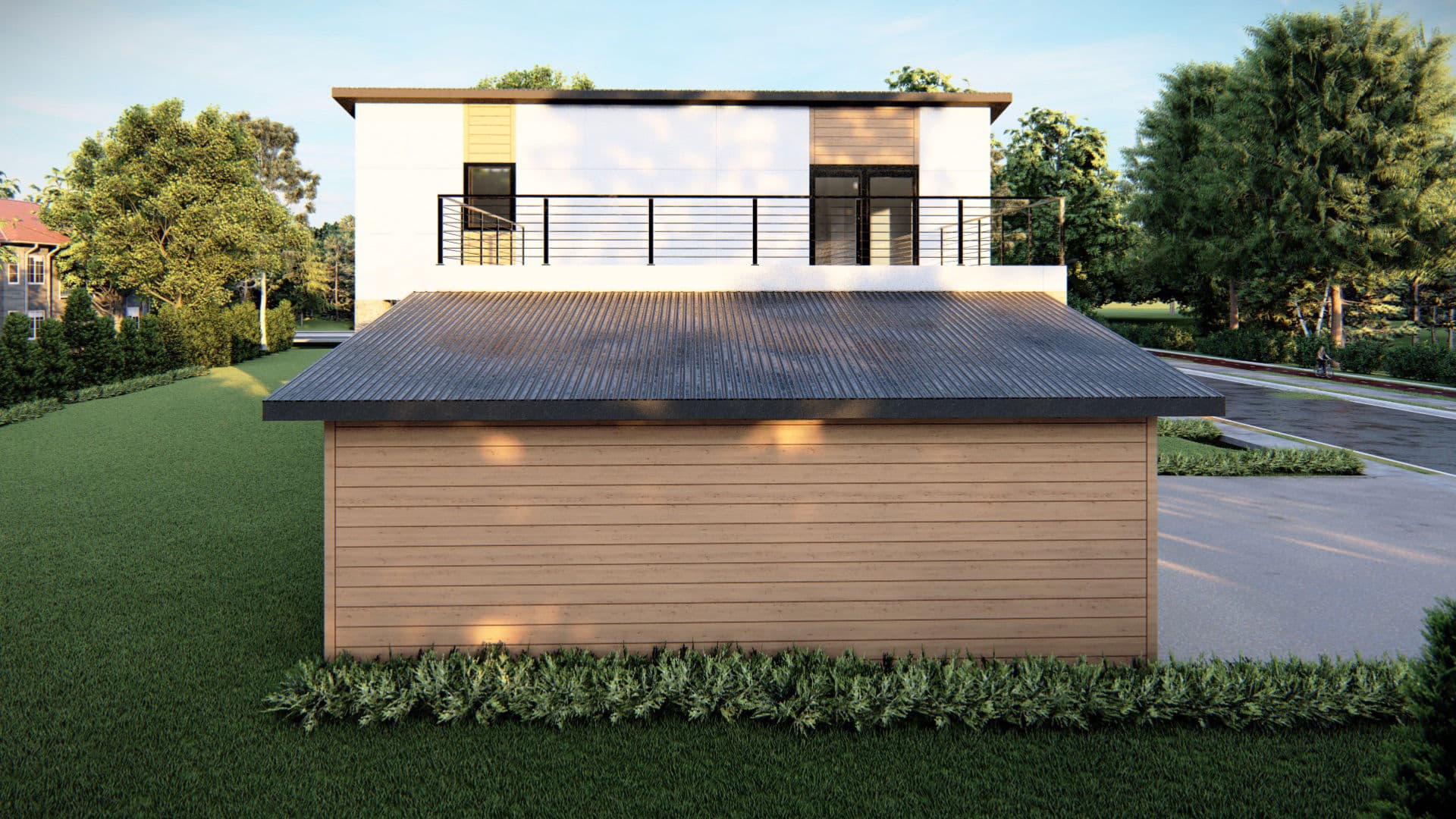 Model 32 exterior home features