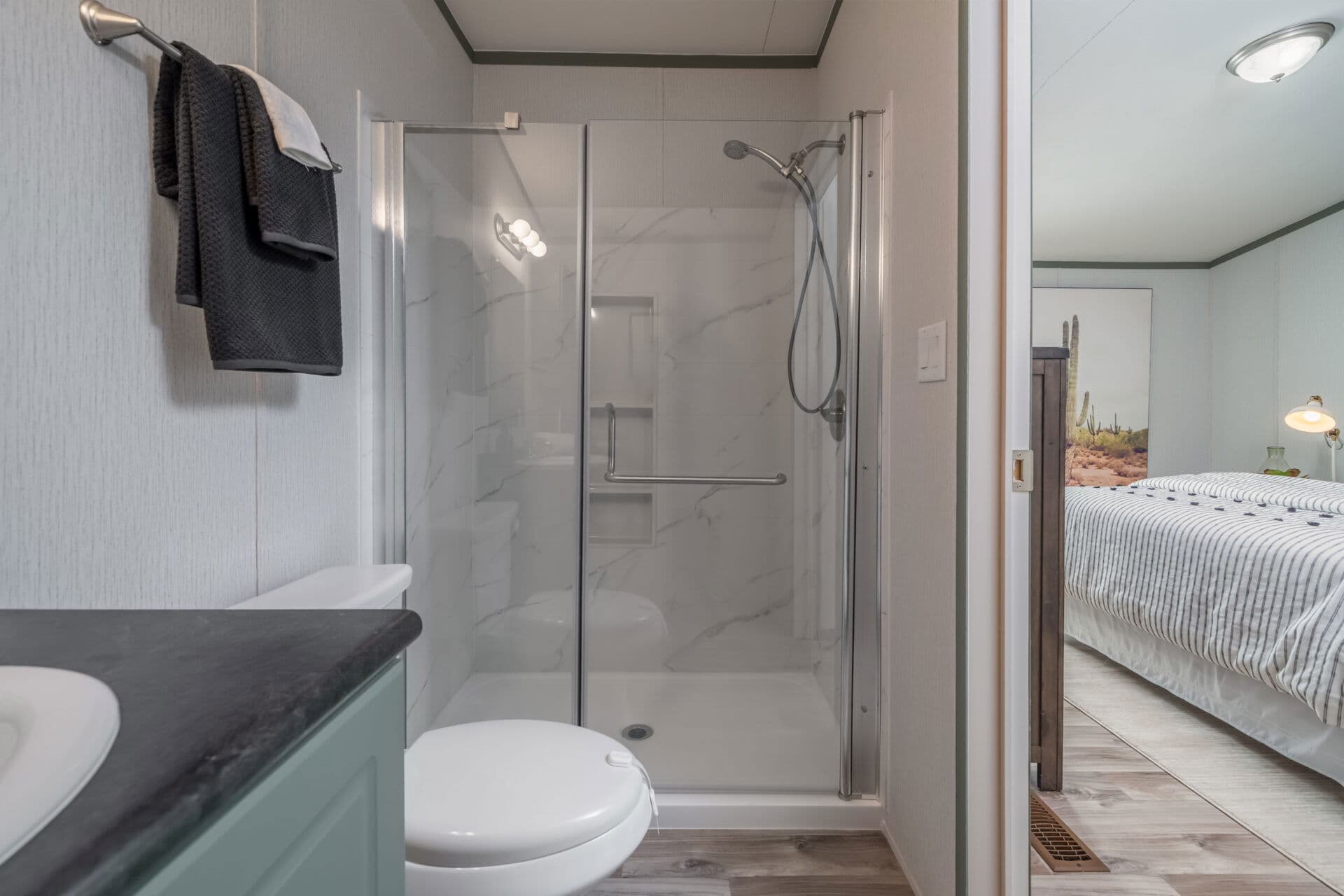 Singlewide s-16×64-32c shed bathroom home features