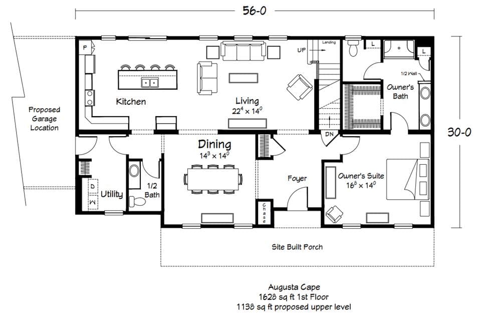 Augusta floor plan home features