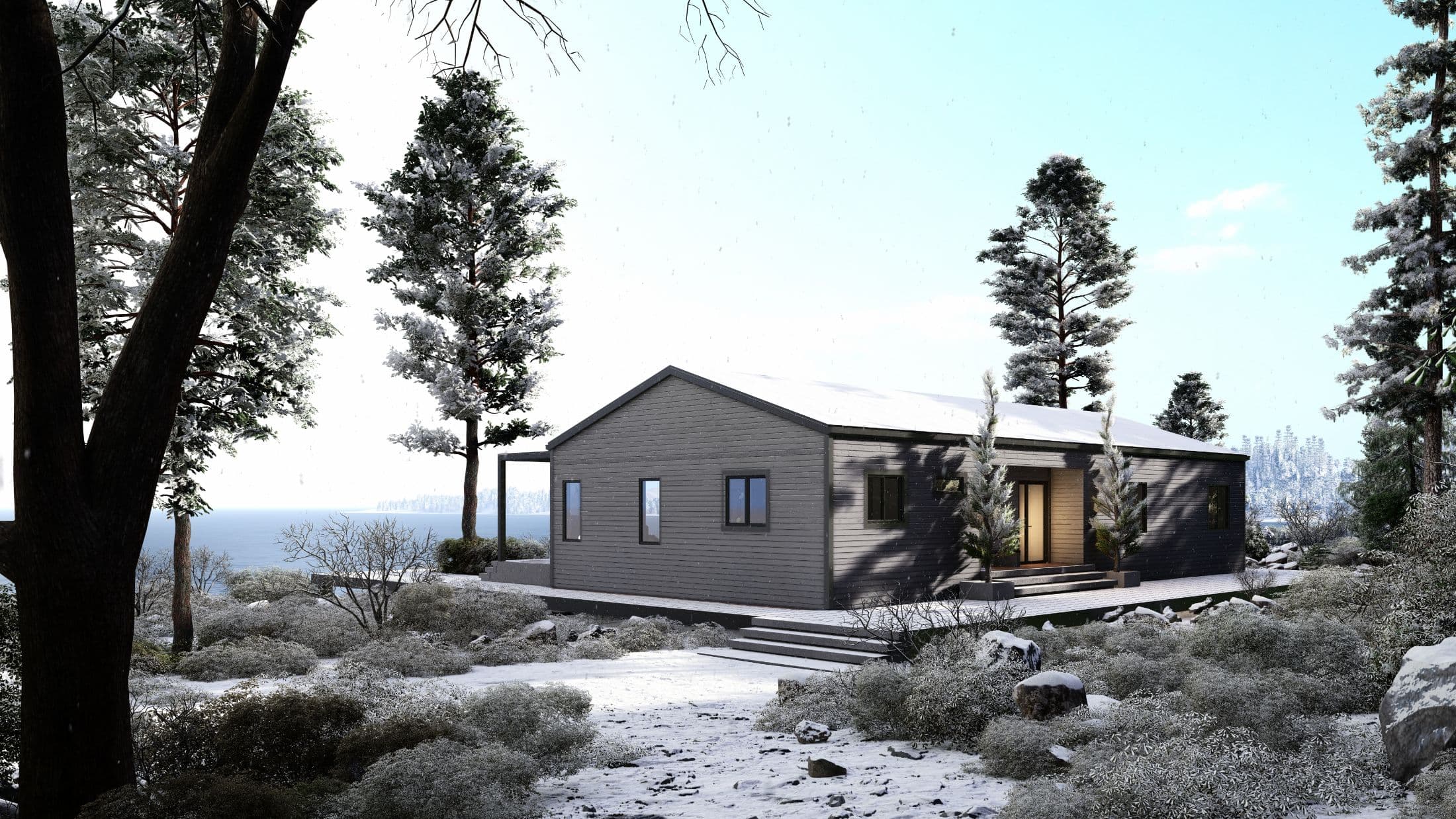 Model 17 exterior home features