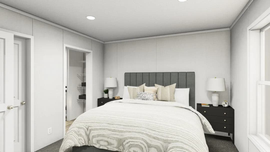 Turqouise bedroom home features