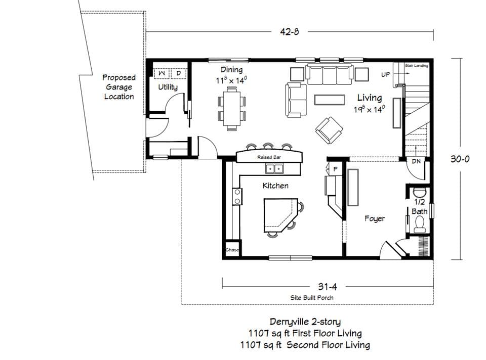 Derryville floor plan home features