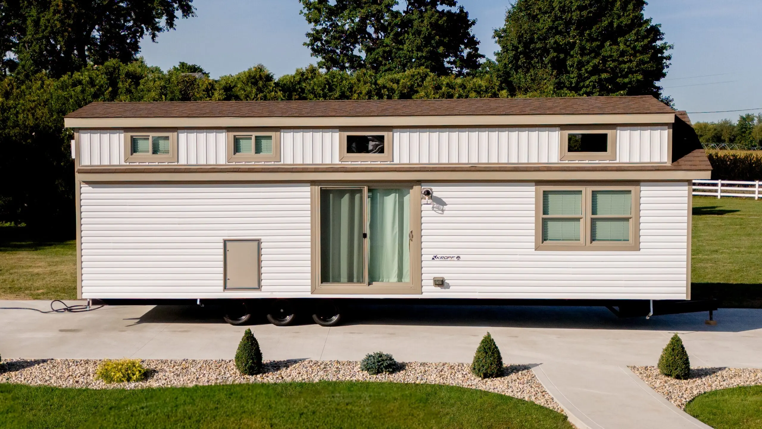 Lakeside hero, elevation, and exterior home features