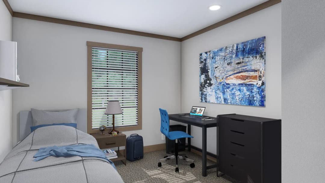 The loralei bedroom home features