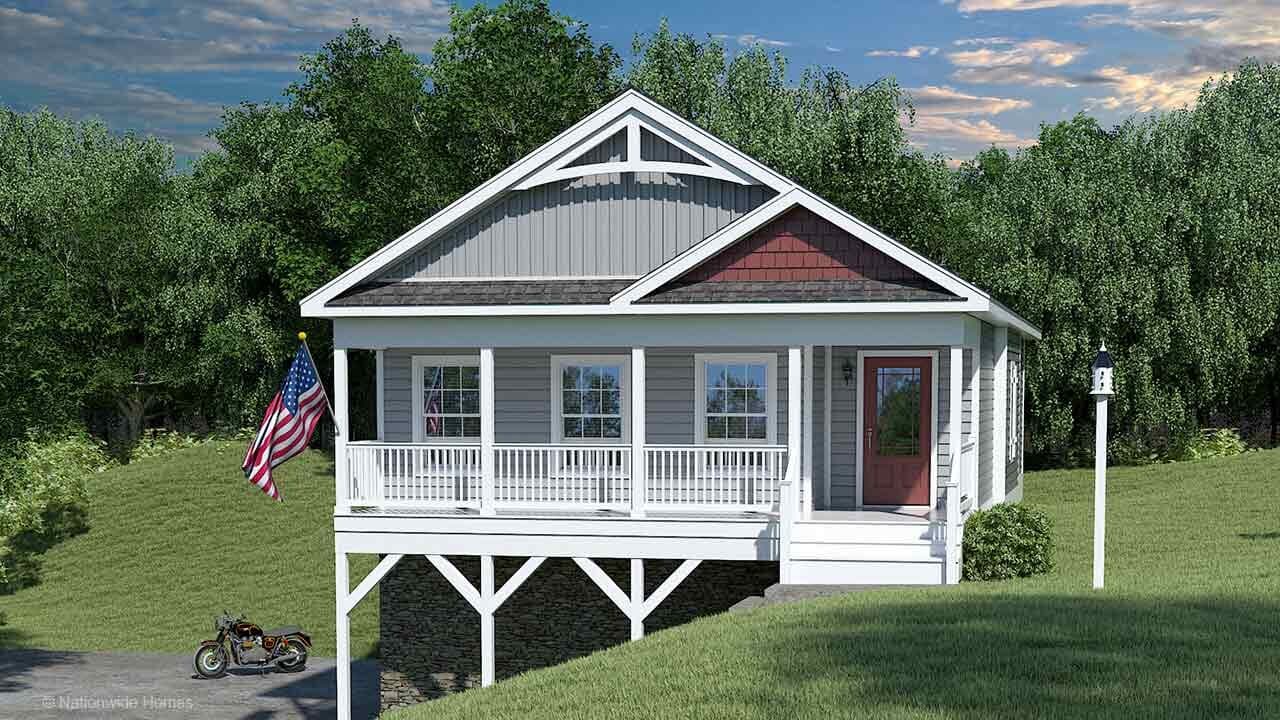 Bayview ranch elevation and exterior home features