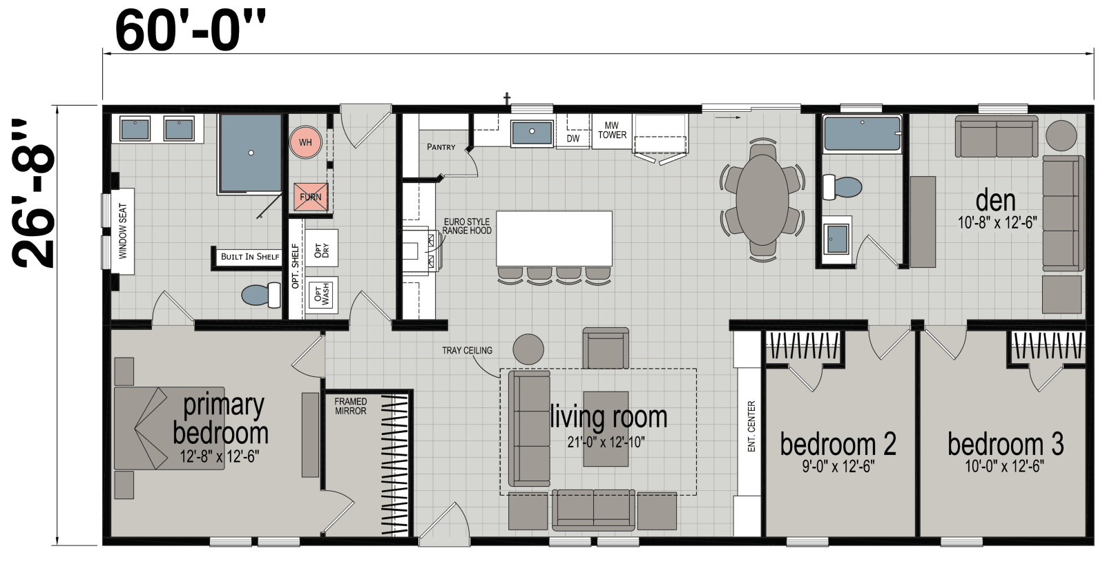 Pursuit floor plan home features