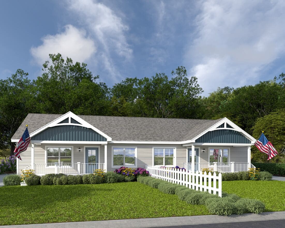 Laurel ridge duplex hero, elevation, and exterior home features