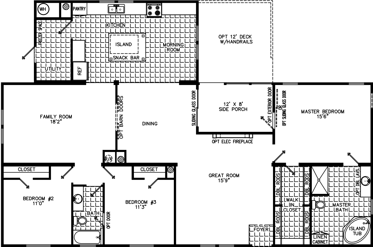 Tracy 3 porch 4260 floor plan home features