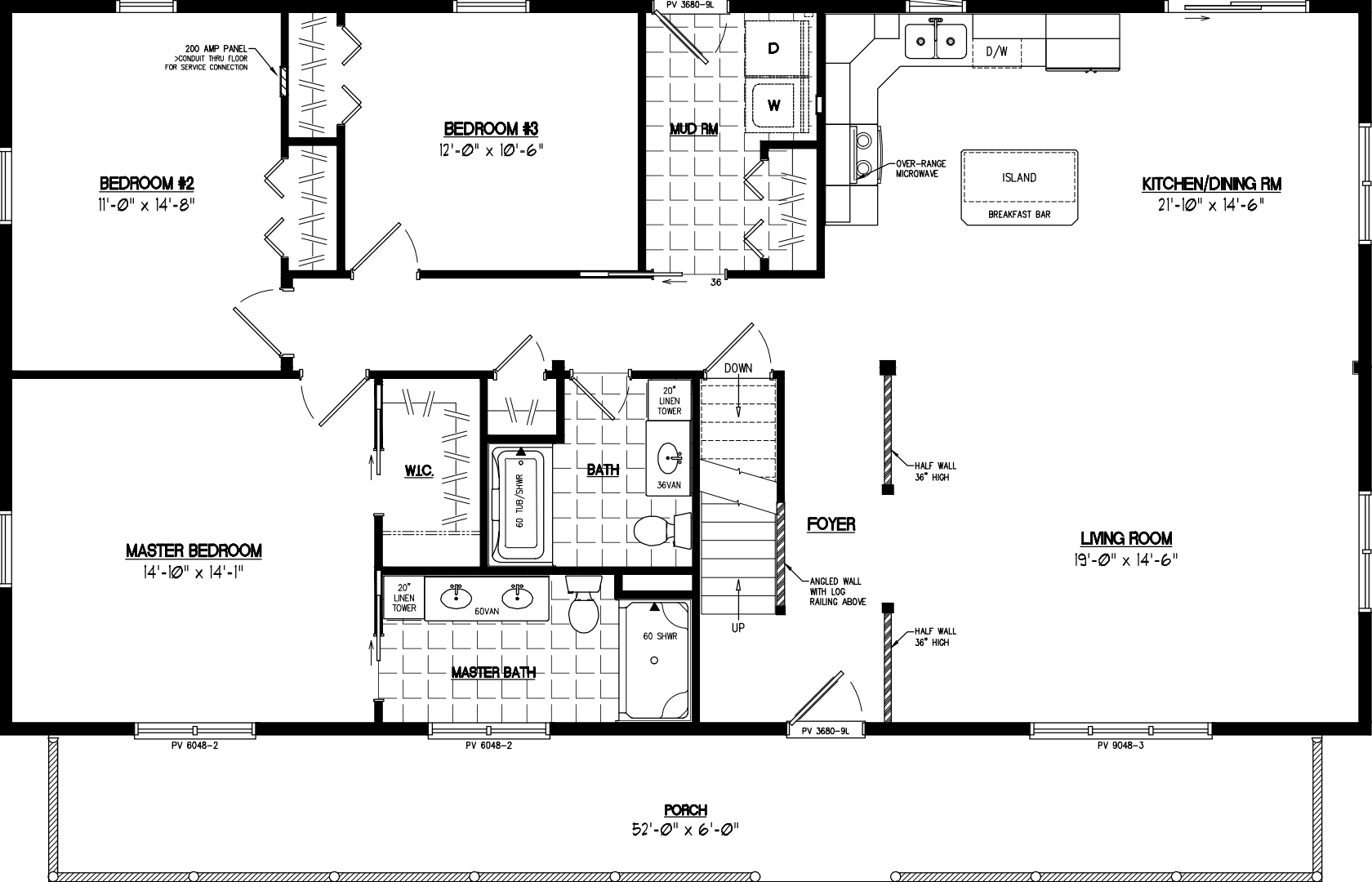 Mountaineer 3056 floor plan home features